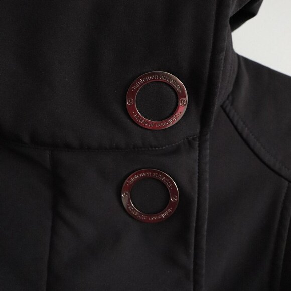 Lululemon Women's Sz 4 Black Audrey Full Zip Fitted Fleece High Neck Jacket - Picture 8 of 16